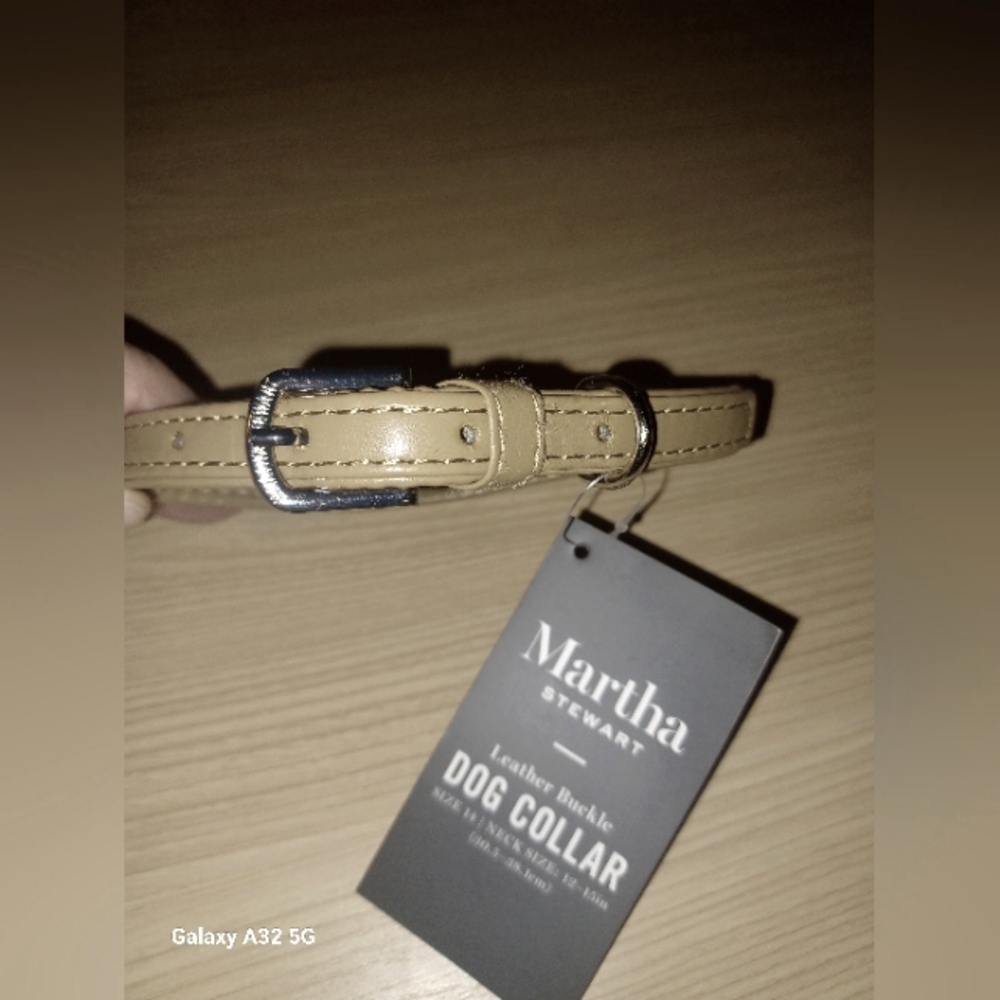 NWT vegan leather dog collar
